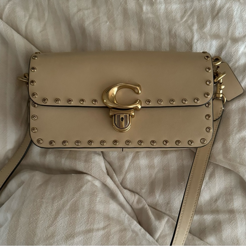 Coach Studio Baguette Crystal Rivets Shoulder bag